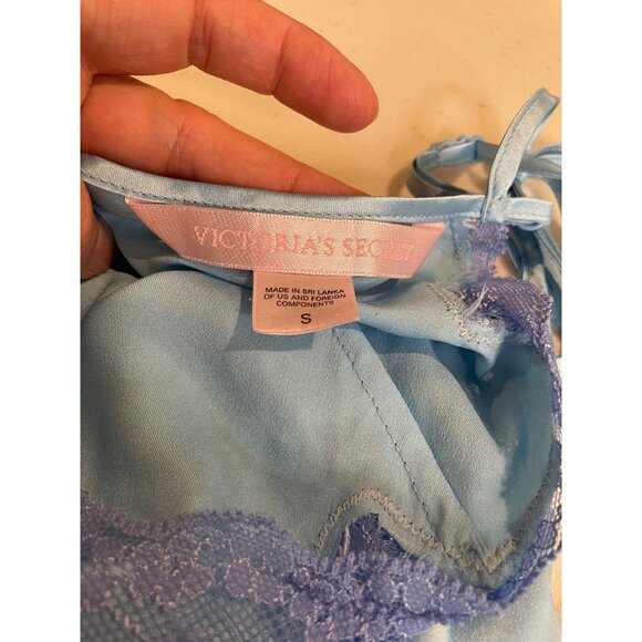 Vtg Y2K Victorias Secret Satin Lace Mini Slip Dress Size S Coquette Fairy Dainty - Picture 8 of 13